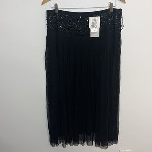 NWT womens size 12 black maxi skirt